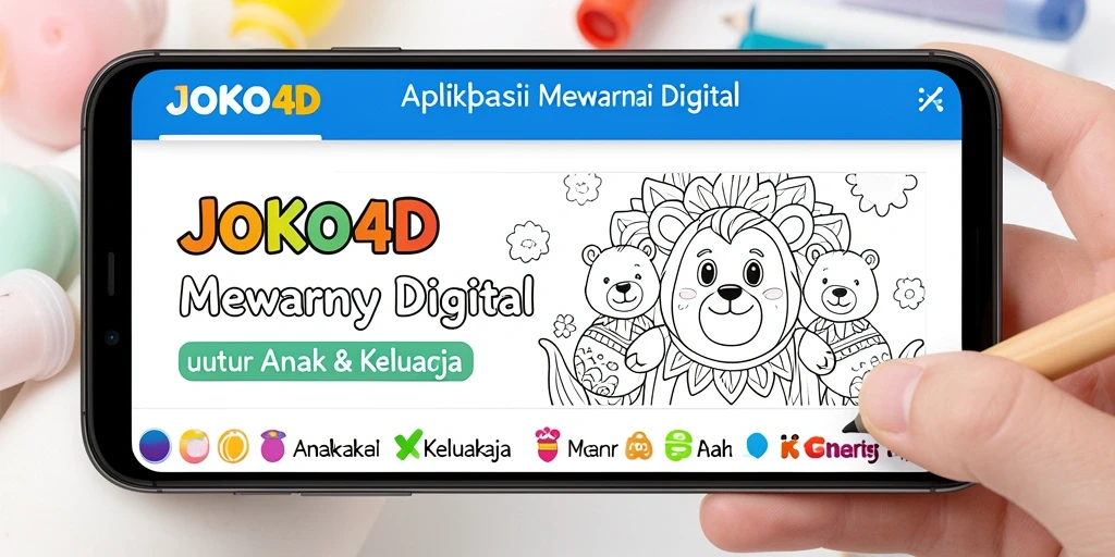 Antarmuka aplikasi JOKO4D yang menyeronokkan dan interaktif.