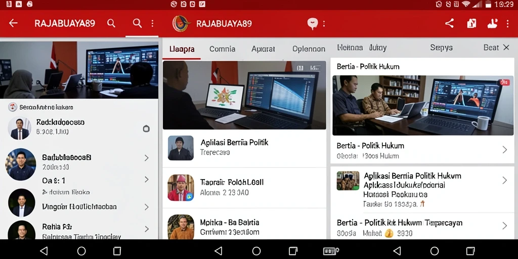 Tampilan antarmuka aplikasi RAJABUAYA89 yang menarik dan informatif.
