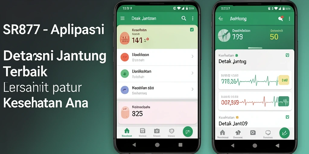 Screenshot antarmuka SR877 yang menampilkan fungsi pemantauan detak jantung.