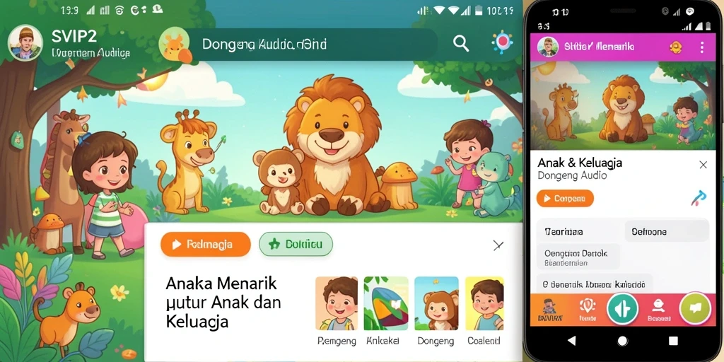 Antarmuka pengguna aplikasi SVIP2 yang ceria dan interaktif.