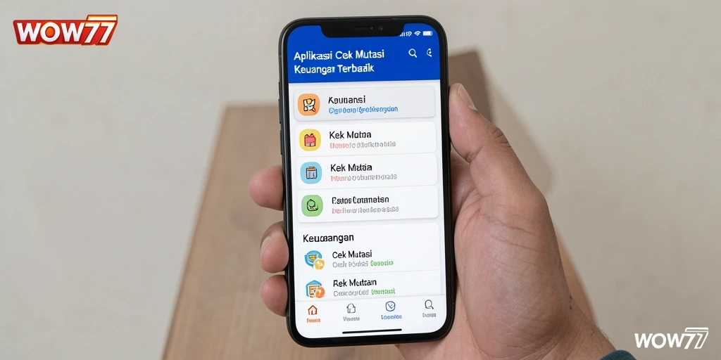 Tampilan antarmuka WOW77 untuk fungsi cek mutasi yang mudah.