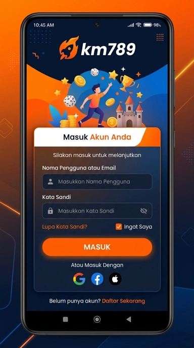Tampilan halaman login km789